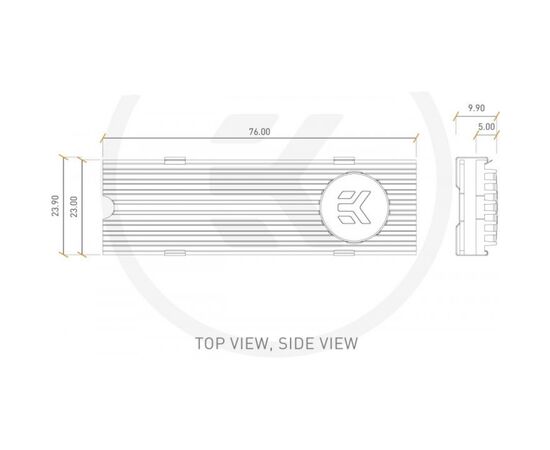 Радиатор охлаждения Ekwb EK-M.2 NVMe Heatsink - Black (3830046991737), изображение 5 Радиатор охлаждения Ekwb EK-M.2 NVMe Heatsink - Black (3830046991737), изображение 5