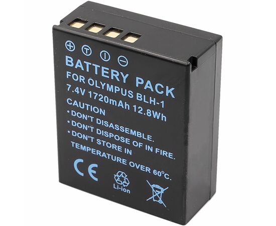 Аккумулятор к фото/видео PowerPlant Olympus BLH-1 1720mAh (декодирован) (CB970339)