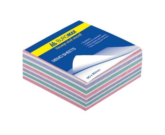 Папір для нотаток Buromax Zebra 90х90х40мм, glued (BM.2264)