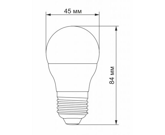 Лампочка Videx G45e 7W E27 4100K 220V (VL-G45e-07274), изображение 3 Лампочка Videx G45e 7W E27 4100K 220V (VL-G45e-07274), изображение 3