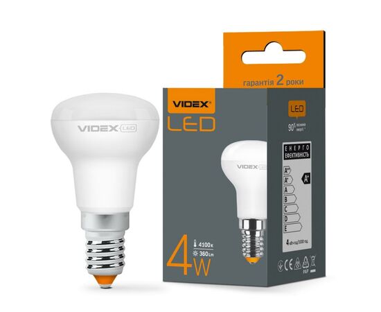 Лампочка Videx R39e 4W E14 4100K 220V (VL-R39e-04144), изображение 2 Лампочка Videx R39e 4W E14 4100K 220V (VL-R39e-04144), изображение 2