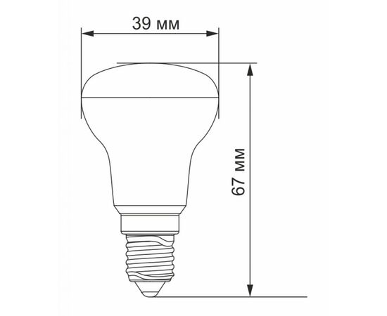 Лампочка Videx R39e 4W E14 4100K 220V (VL-R39e-04144), изображение 3 Лампочка Videx R39e 4W E14 4100K 220V (VL-R39e-04144), изображение 3