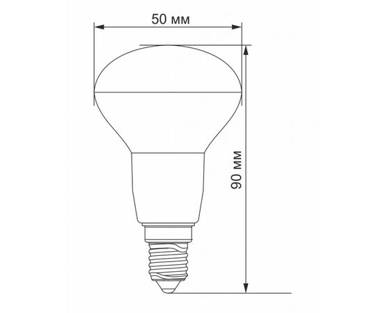 Лампочка Videx R50e 6W E14 3000K 220V (VL-R50e-06143), изображение 3 Лампочка Videx R50e 6W E14 3000K 220V (VL-R50e-06143), изображение 3