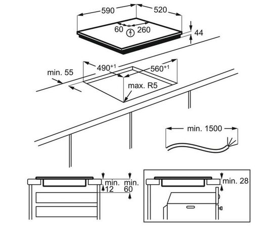 Варочная поверхность Electrolux IPEL6453KC, изображение 3 Варочная поверхность Electrolux IPEL6453KC, изображение 3