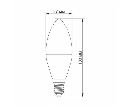 Лампочка Videx LED C37e 7W E14 3000K 220V (VL-C37e-07143), изображение 3 Лампочка Videx LED C37e 7W E14 3000K 220V (VL-C37e-07143), изображение 3