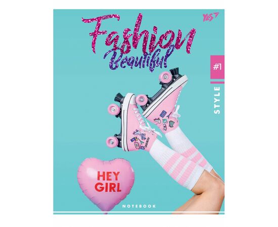 Блокнот Yes 140*185/64 л "Fashion beautiful" клетка (151480), изображение 2