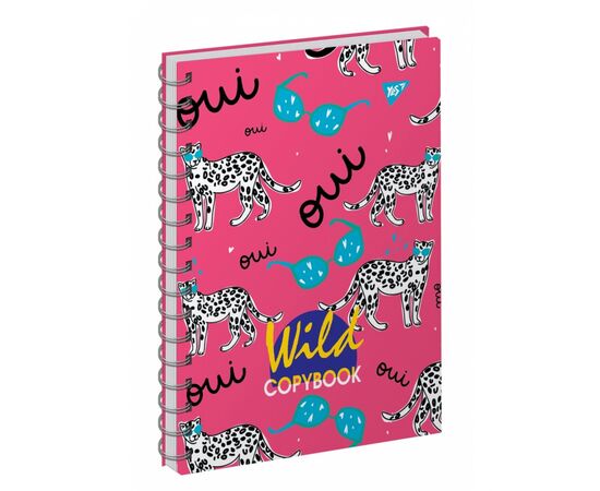 Блокнот Yes А6 / 64 л дв.спіраль "WILD ANIMALS NEON" клітина (151621)