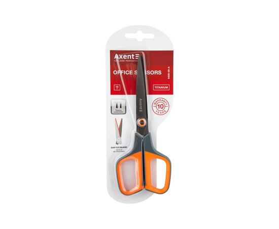 Ножницы Axent Titanium 19 см Серо-оранжевые (6306-06-A), изображение 2 Ножницы Axent Titanium 19 см Серо-оранжевые (6306-06-A), изображение 2