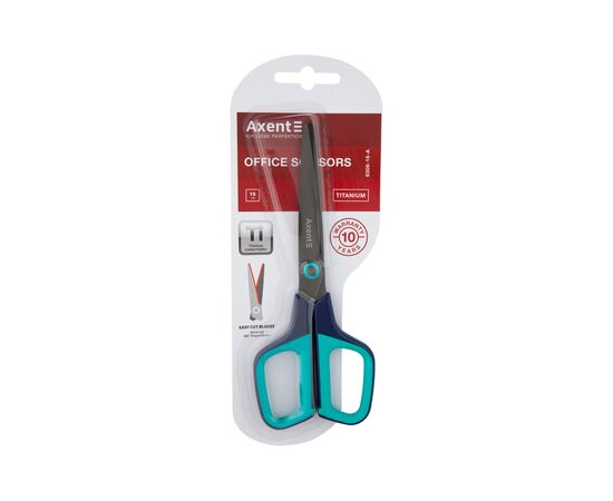 Ножницы Axent Titanium 19 см Сине-бирюзовые (6306-16-A), изображение 2 Ножницы Axent Titanium 19 см Сине-бирюзовые (6306-16-A), изображение 2