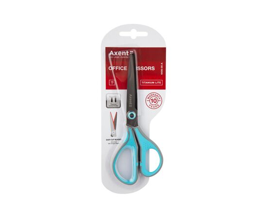 Ножницы Axent Titanium Lite 19 см Cеро-голубые (6406-05-A), изображение 2