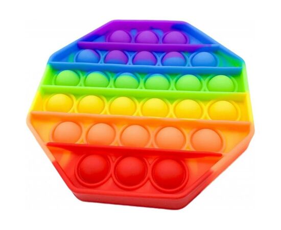 Антистресс Sibelly антистресс Pop It Rainbow Octagon (SB-PPIT-RNB-OCT), изображение 2 Антистресс Sibelly антистресс Pop It Rainbow Octagon (SB-PPIT-RNB-OCT), изображение 2