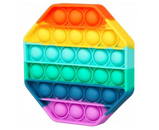 Антистресс Sibelly антистресс Pop It Rainbow Octagon (SB-PPIT-RNB-OCT), изображение 3 Антистресс Sibelly антистресс Pop It Rainbow Octagon (SB-PPIT-RNB-OCT), изображение 3
