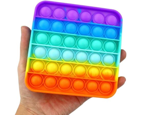 Антистресс Sibelly антистресс Pop It Rainbow Square (SB-PPIT-RNB-SQ), изображение 3 Антистресс Sibelly антистресс Pop It Rainbow Square (SB-PPIT-RNB-SQ), изображение 3