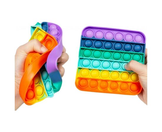 Антистресс Sibelly антистресс Pop It Rainbow Square (SB-PPIT-RNB-SQ), изображение 4 Антистресс Sibelly антистресс Pop It Rainbow Square (SB-PPIT-RNB-SQ), изображение 4