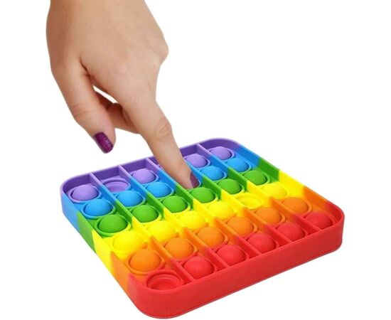 Антистресс Sibelly антистресс Pop It Rainbow Square (SB-PPIT-RNB-SQ), изображение 5 Антистресс Sibelly антистресс Pop It Rainbow Square (SB-PPIT-RNB-SQ), изображение 5