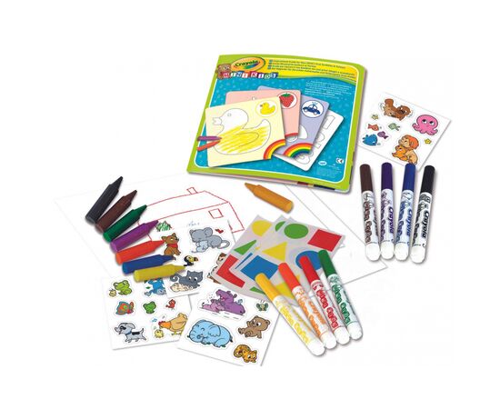 Набор для творчества Crayola Mini Kids Мой первый набор для рисования со стикерами (256287.106), изображение 2 Набор для творчества Crayola Mini Kids Мой первый набор для рисования со стикерами (256287.106), изображение 2