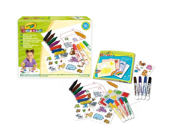 Набор для творчества Crayola Mini Kids Мой первый набор для рисования со стикерами (256287.106), изображение 3 Набор для творчества Crayola Mini Kids Мой первый набор для рисования со стикерами (256287.106), изображение 3