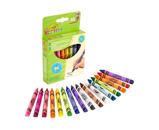 Набор для творчества Crayola Mini Kids треугольных восковых мелков 16 шт (256316.112), изображение 3 Набор для творчества Crayola Mini Kids треугольных восковых мелков 16 шт (256316.112), изображение 3