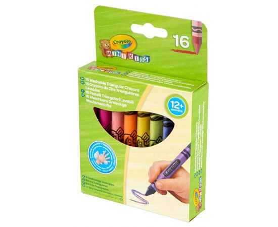Набор для творчества Crayola Mini Kids треугольных восковых мелков 16 шт (256316.112), изображение 5 Набор для творчества Crayola Mini Kids треугольных восковых мелков 16 шт (256316.112), изображение 5