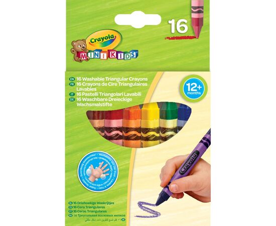 Набор для творчества Crayola Mini Kids треугольных восковых мелков 16 шт (256316.112)