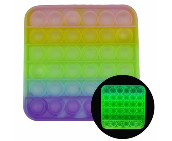 Антистресс Sibelly антистресс Pop It Square Glow in Dark (SB-PPIT-SQL-GD), изображение 2 Антистресс Sibelly антистресс Pop It Square Glow in Dark (SB-PPIT-SQL-GD), изображение 2