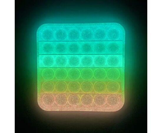 Антистресс Sibelly антистресс Pop It Square Glow in Dark (SB-PPIT-SQL-GD), изображение 6 Антистресс Sibelly антистресс Pop It Square Glow in Dark (SB-PPIT-SQL-GD), изображение 6