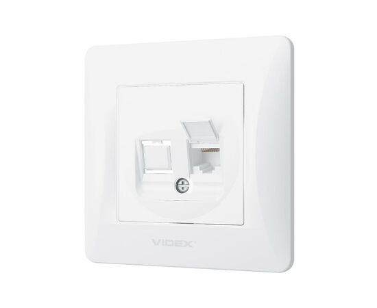 Компьютерная розетка Videx BINERA CAT6 (VF-BNSK1PC6-W), изображение 2 Компьютерная розетка Videx BINERA CAT6 (VF-BNSK1PC6-W), изображение 2