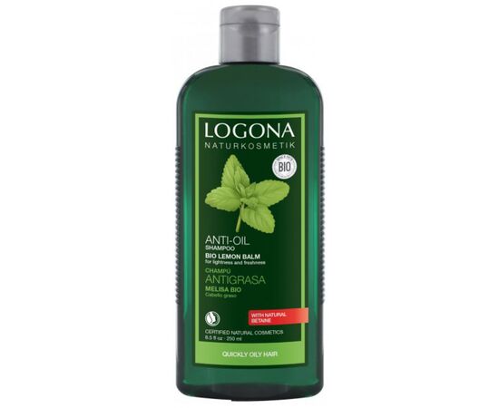 Шампунь Logona Мелисса для жирных волос 250 мл (4017645036864)