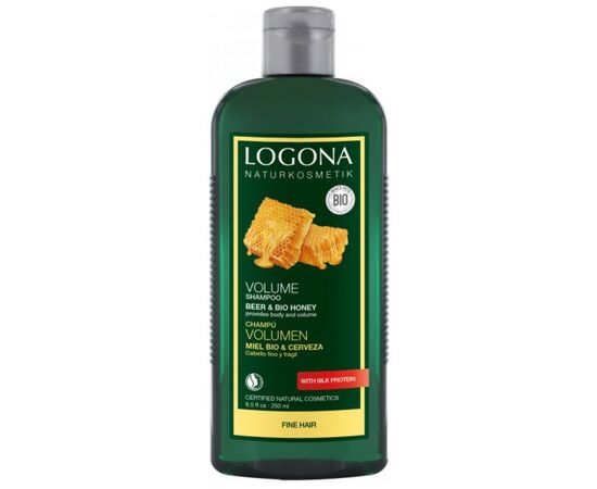Шампунь Logona Мед і Пиво для об'єму волосся 250 мл (4017645036888)