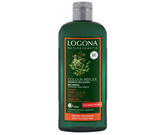 Шампунь Logona Хна для фарбованого червоно-коричневого волосся 250 мл (4017645031647)