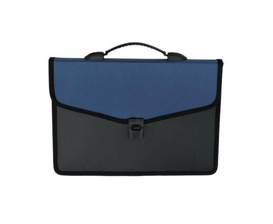 Папка - портфель Buromax 3 compartments, with a lock, blue (BM.3734-02)