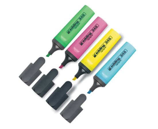 Маркер Edding Highlighter e-345, SET 4colors (blister PVC) (345/4/SE)