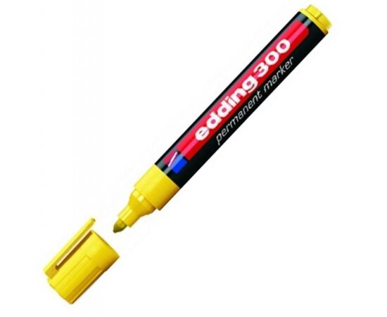 Маркер Edding Permanent e-300 1,5-3 мм, round tip, waterproof, yellow (300/05)
