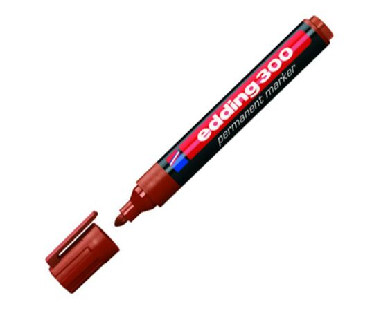 Маркер Edding Permanent e-300 1,5-3 мм, round tip, waterproof, brown (300/07)