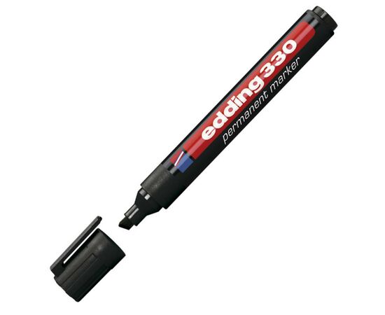 Маркер Edding Permanent e-330 1-5 мм, chisel tip, waterproof, black (330/01)