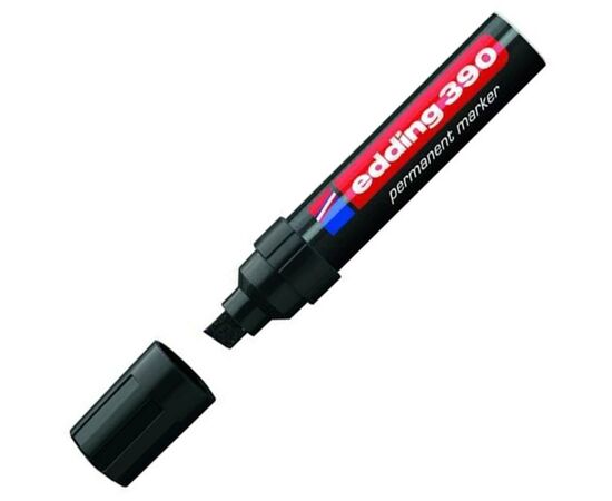 Маркер Edding Permanent e-390 4-12 мм, chisel tip, waterproof, black (390/01)