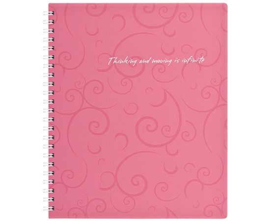 Блокнот Buromax spiral side, В5, 80sheets, Barocco, square, pink (BM.2419-610)