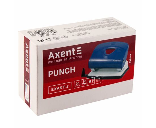 Дырокол Axent Exakt-2 металлический, 20арк, черный (3920-01-A), изображение 5 Дырокол Axent Exakt-2 металлический, 20арк, черный (3920-01-A), изображение 5