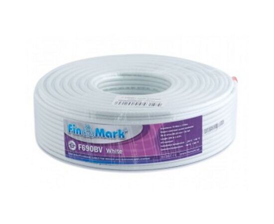 Кабель телевизионный FinMark RG-690, CCS, 100м, white (F690BV_100_white), изображение 2 Кабель телевизионный FinMark RG-690, CCS, 100м, white (F690BV_100_white), изображение 2