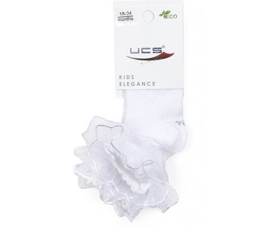 Носки UCS Socks с рюшами (M0C0102-2022-18-white), изображение 2 Носки UCS Socks с рюшами (M0C0102-2022-18-white), изображение 2