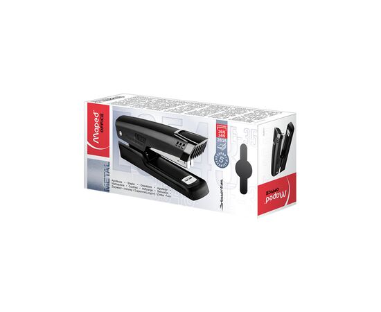 Степлер Maped ESSENTIALS METAL, металлический, 25л., (скобы 24/6, 26/6), ч (MP.354311), изображение 2 Степлер Maped ESSENTIALS METAL, металлический, 25л., (скобы 24/6, 26/6), ч (MP.354311), изображение 2