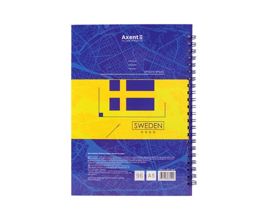 Блокнот Axent на спирали твердая обкл., А5, 96л. Stockholm (8032-08-A), изображение 2 Блокнот Axent на спирали твердая обкл., А5, 96л. Stockholm (8032-08-A), изображение 2