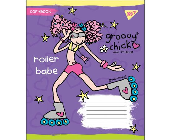 Зошит Yes А5 GROOVY CHICK 12 аркушів, лінія (764501)