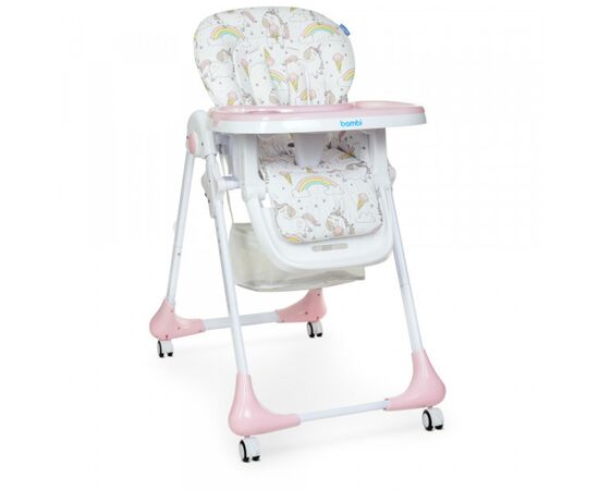 Стульчик для кормления Bambi M 3233 unicorn pink