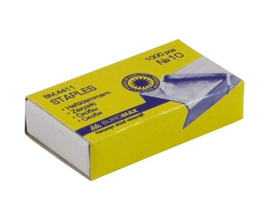 Скоби для канцелярського степлера №10 1000шт., ЛЮКС Buromax (BM.4411)