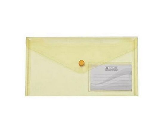 Папка - конверт Buromax DL (240x130мм) TRAVEL, yellow (BM.3938-08)