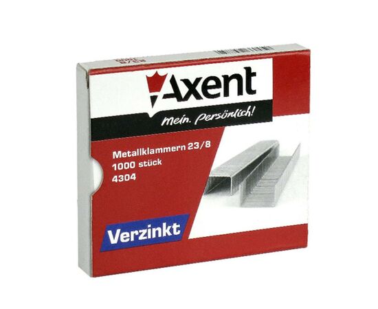 Скоби для канцелярського степлера №23/8, up to 50 sheets, 1000 шт Axent (4304-А)