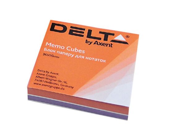 Бумага для заметок Delta by Axent "COLOR" 80Х80Х20мм, unglued (D8021)