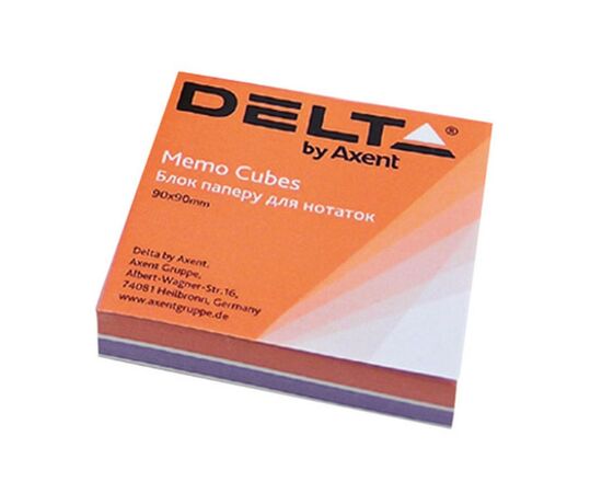 Бумага для заметок Delta by Axent "COLOR" 80Х80Х20мм, glued (D8022)