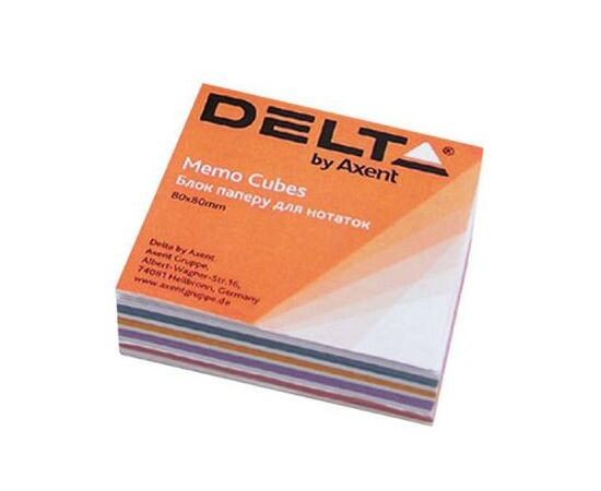 Бумага для заметок Delta by Axent "MIX" 80Х80Х20мм, unglued (D8011)
